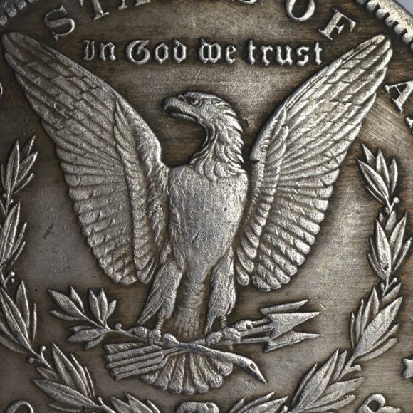 1899 Morgan Dollar Anubis/Egyptian Carved/Hobo Coin - Picture 4 of 6